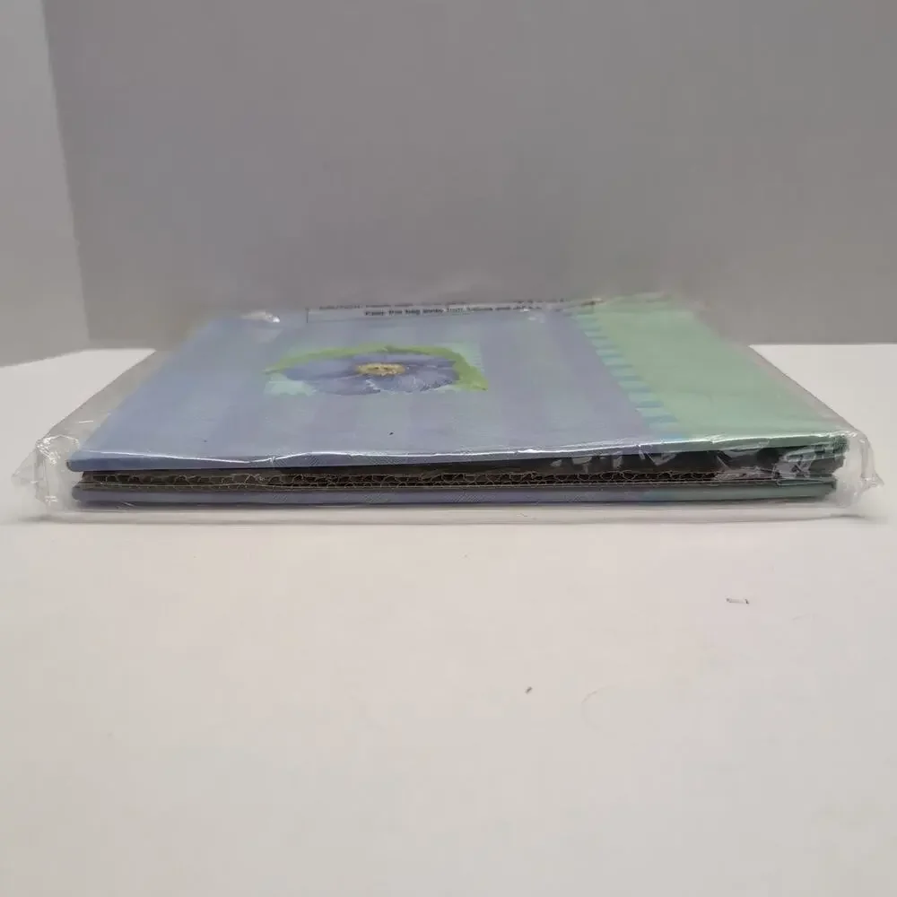 K & Company 8.5 x 8.5 Scrapbook Album Poppy Striped Top Loading Purple Green‎